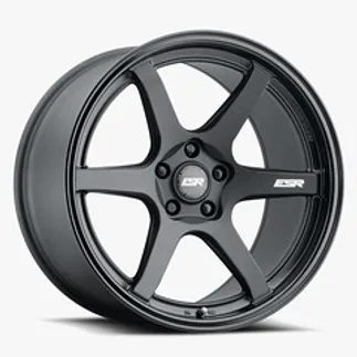 ESR APX6 19.0x8.5 ET30 5x120  / 72.56 (Custom Drill) - Matte Black - Gloss Black Lip